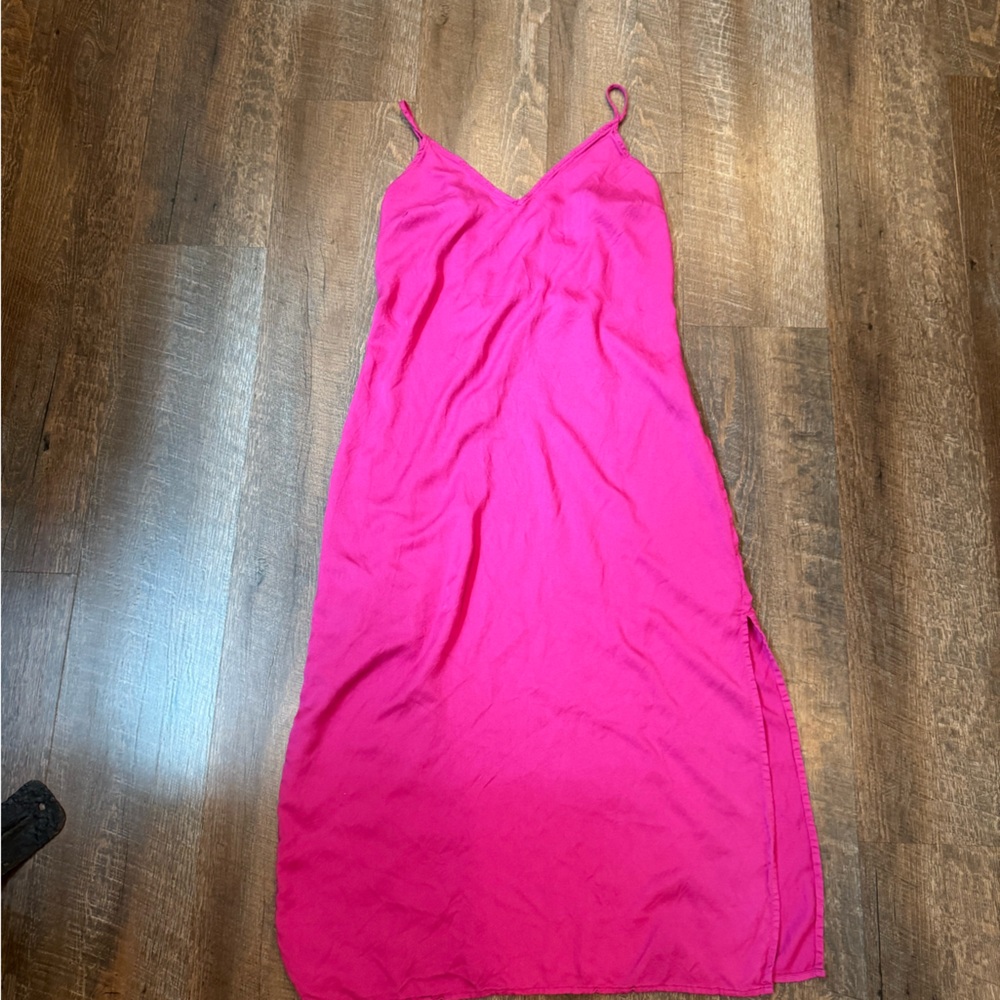 Vibrant Pink Slip Dress